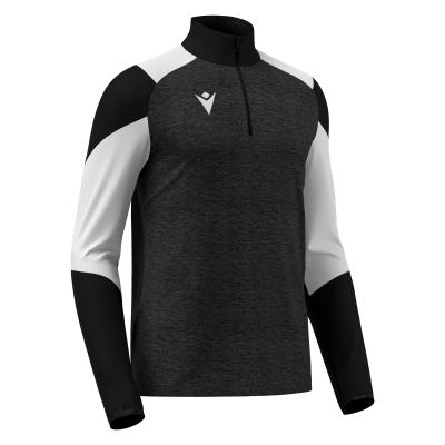 Толстовка тренировочная MACRON IZEL TRAINING 1/4 ZIP TOP BLACK/WHITE