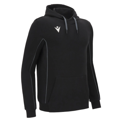 Олимпийка спортивная MACRON THEATER ECO SUSTAINABLE COTTON HOODED SWEATSHIRT BLACK/ANTHRACITE