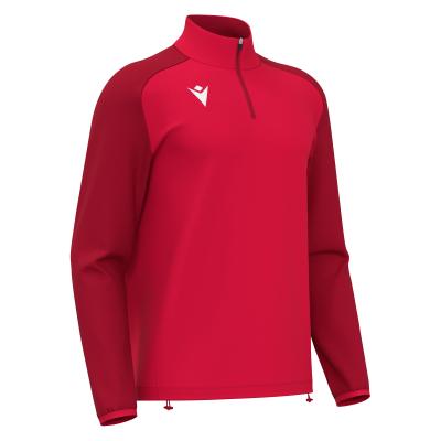 Толстовка тренировочная MACRON ISEN 1/4 ZIP TOP RED/DARK RED