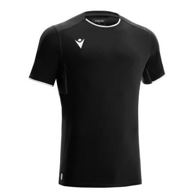 Футболка спортивная MACRON RHODIUM ECO SHIRT BLACK/DARK GREY/WHITE