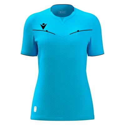 Футболка судейская проф. женская MACRON KATERYN ECO SHIRT NEON SKY BLUE