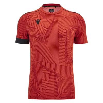 Футболка спортивная MACRON JUAN III ICON MATCH DAY SHIRT CLAY RED/BLACK