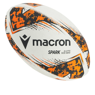 Мяч сувенирный MACRON SPARK MINI BALL WHITE/BLACK/ORANGE