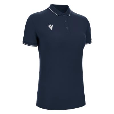 Поло спортивное женское х/б MACRON WALTZ ECO POLO NAVY