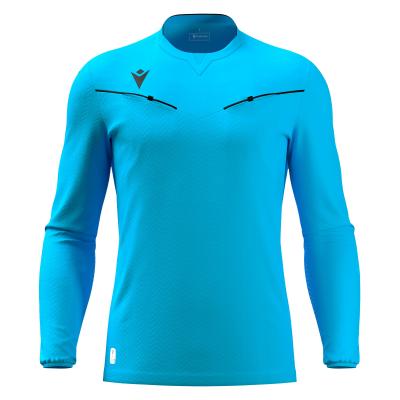 Футболка судейская проф. MACRON PONNET ECO SHIRT LS NEON SKY BLUE
