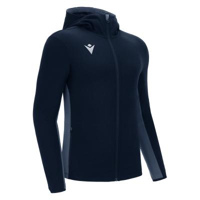 Олимпийка спортивная MACRON SUCCESS FULL ZIP HOODED 3D TOP NAVY/LIGHT NAVY