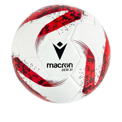 Мяч футбольный MACRON DEW XI FOOTBALL MATCH DAY BALL WHITE/RED