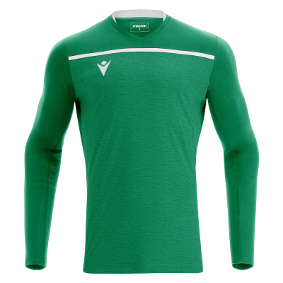 Футболка спортивная MACRON DENEB SHIRT LS GREEN/WHITE