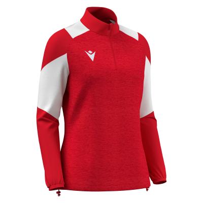 Толстовка тренировочная женская MACRON CHANTICO TRAINING 1/4 ZIP TOP RED/WHITE