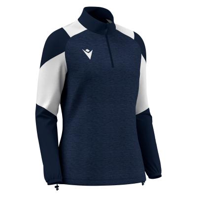 Толстовка тренировочная женская MACRON CHANTICO TRAINING 1/4 ZIP TOP NAVY/WHITE