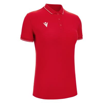 Поло спортивное женское х/б MACRON WALTZ ECO POLO RED