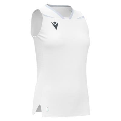 Футболка спортивная MACRON LILY ECO MATCH DAY SLEEVESLESS SHIRT WHITE/SILVER