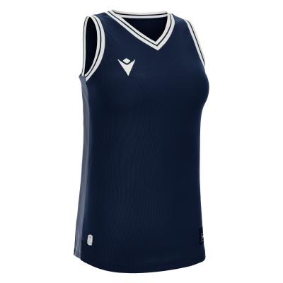 Майка спортивная MACRON TELLURIUM ECO WOMAN SHIRT NAVY/WHITE