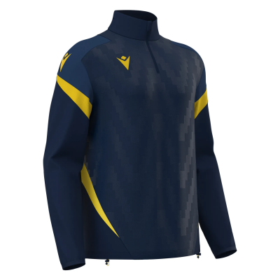 Толстовка тренировочная HOLLOW TRAINING 1/4 ZIP TOP NAVY/YELLOW