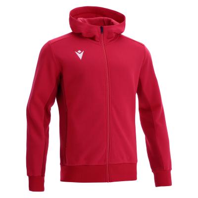 Олимпийка спортивная MACRON TRUMPET FULL ZIP HOODED SWEATSHIRT RED/DARK RED