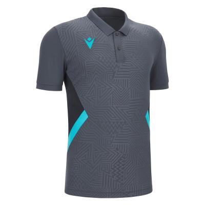 Поло парадное MACRON RAP POLO ANTHRACITE/NEON SKY
