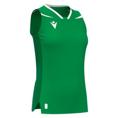 Футболка спортивная MACRON LILY ECO MATCH DAY SLEEVESLESS SHIRT GREEN/WHITE