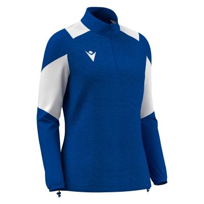 Толстовка тренировочная женская MACRON CHANTICO TRAINING 1/4 ZIP TOP ROYAL BLUE/WHITE