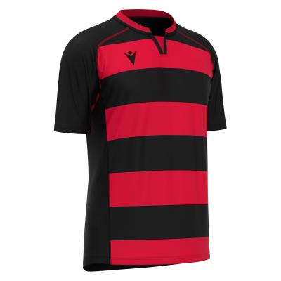 Регбийка игровая MACRON ALABASTER SHIRT BLACK/RED