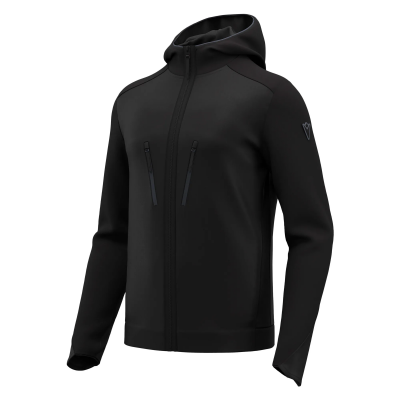 Толстовка MACRON AWER FULL LENGHT ZIP HOODED TOP BLACK/DARK GREY