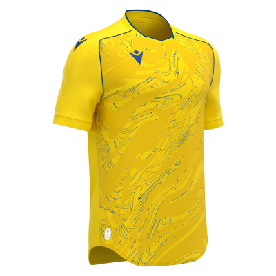Футболка спортивная MACRON ARCANE ECO SHIRT YELLOW/ROYAL BLUE