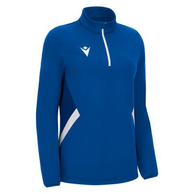 Толстовка тренировочная женская MACRON MAIRA TRAINING 1/4 ZIP TOP ROYAL BLUE/WHITE