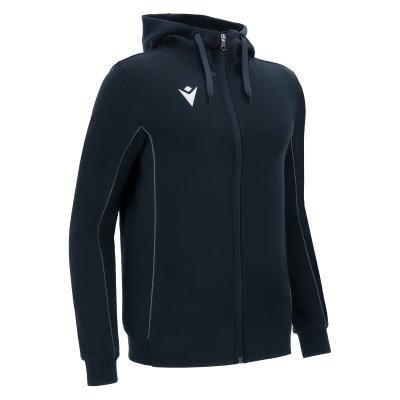 Худи MACRON STAGE ECO SUSTAINABLE COTTON FULL ZIP HOODED SWEATSHIRT NAVY/LIGHT NAVY