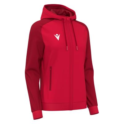 Олимпийка парадная женская MACRON ATLAS HOODY FULL LENGTH ZIP TOP RED/DARK RED