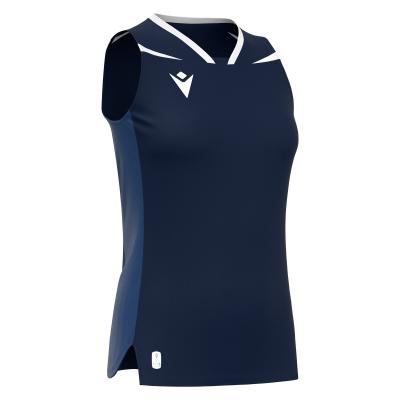 Футболка спортивная MACRON LILY ECO MATCH DAY SLEEVESLESS SHIRT NAVY/WHITE