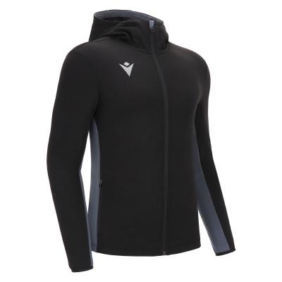 Олимпийка спортивная MACRON SUCCESS FULL ZIP HOODED 3D TOP BLACK/ANTHRACITE