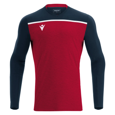 Футболка спортивная MACRON DENEB SHIRT LS RED/NAVY/WHITE