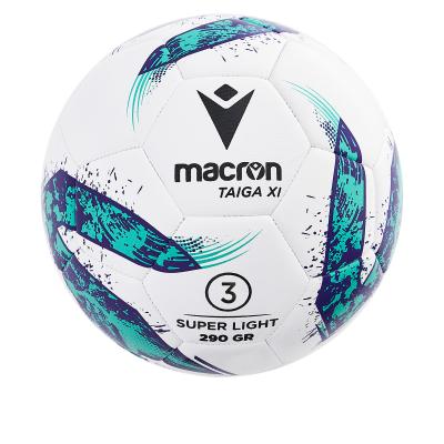 Мяч футбольный тренировочный MACRON TAIGA XI SUPER LIGHT TRAINING BALL N.3 WHITE/TURQUOISE