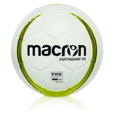 Мяч футбольный MACRON EARTHQUAKE XG FOOTBALL MATCH DAY BALL WHITE/YELLOW