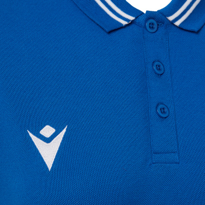Поло спортивное женское х/б MACRON HAMBO POLO ROYAL BLUE/WHITE