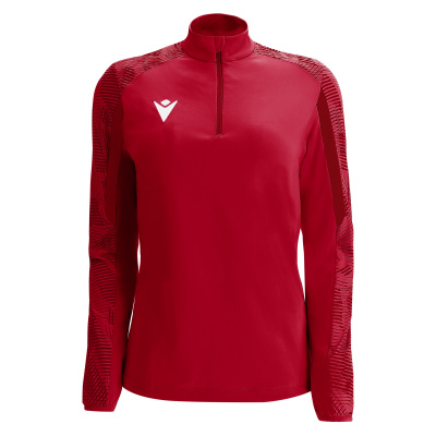 Толстовка тренировочная женская MACRON DORA TRAINING 1/4 ZIP TOP RED/DARK RED