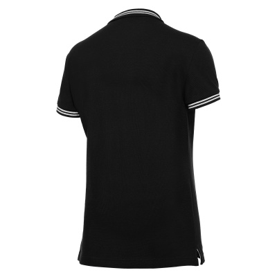 Поло спортивное женское х/б MACRON HAMBO POLO BLACK/WHITE