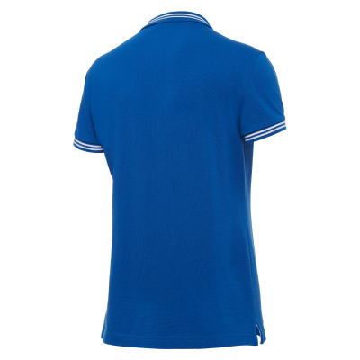 Поло спортивное женское х/б MACRON HAMBO POLO ROYAL BLUE/WHITE