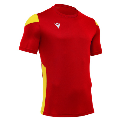 Футболка спортивная MACRON POLIS SHIRT RED/YELLOW