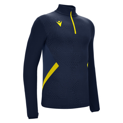 Толстовка тренировочная MACRON FRASER TRAINING 1/4 ZIP TOP NAVY/YELLOW