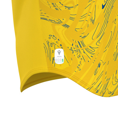 Футболка спортивная MACRON ARCANE ECO SHIRT YELLOW/ROYAL BLUE