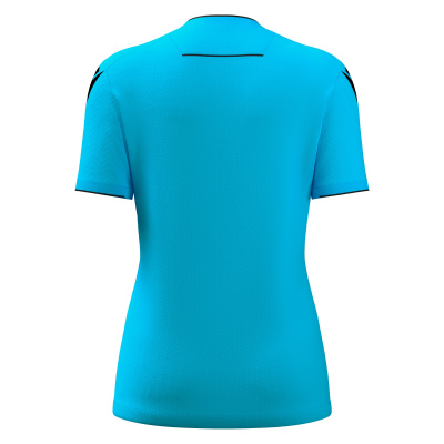 Футболка судейская проф. женская MACRON KATERYN ECO SHIRT NEON SKY BLUE