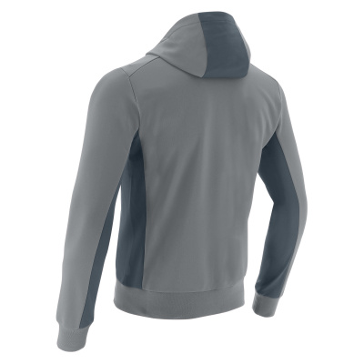 Толстовка спортивная MACRON ELECTRO HOODY POLYDIAGONAL SILVER