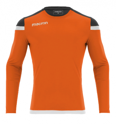 Футболка спортивная MACRON TITAN SHIRT LS ORANGE/BLACK