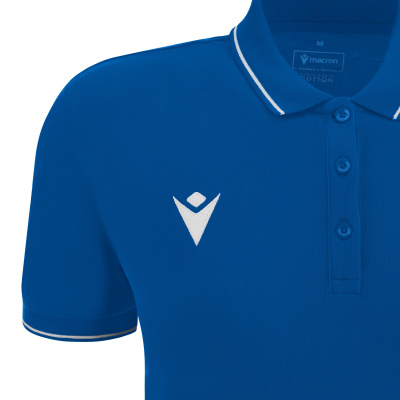 Поло спортивное женское х/б MACRON WALTZ ECO POLO ROYAL BLUE