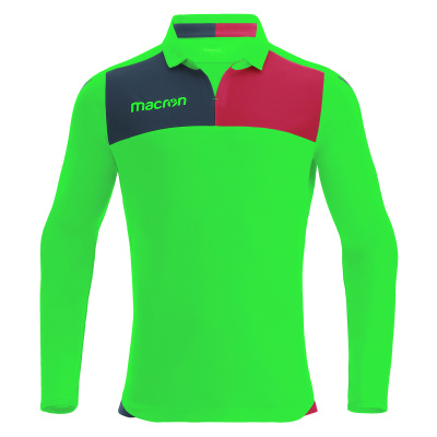 Футболка спортивная MACRON NUNKI SHIRT LS NEON GREEN/NAVY/RED