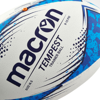 Мяч регбийный MACRON TEMPEST РАЗМЕР 5 WHITE/ROYAL BLUE