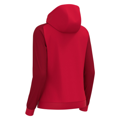 Олимпийка парадная женская MACRON ATLAS HOODY FULL LENGTH ZIP TOP RED/DARK RED