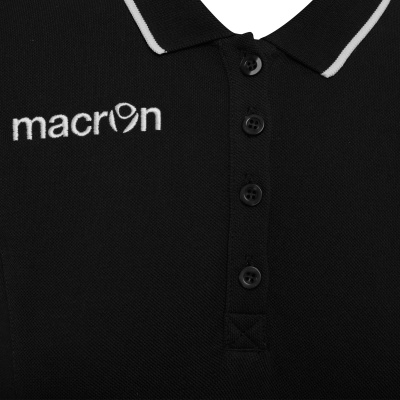 Поло спортивное женское MACRON DESI POLO BLACK/WHITE