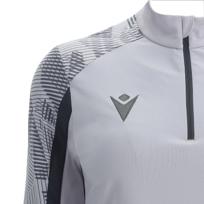 Толстовка тренировочная женская MACRON DORA TRAINING 1/4 ZIP TOP SILVER/ANTHRACITE