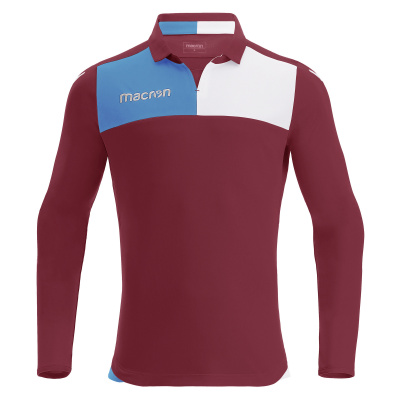 Футболка спортивная MACRON NUNKI SHIRT LS CARDINAL/COLUMBIA/WHITE